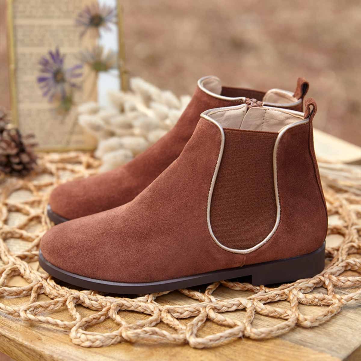 Botas Chelsea Serraje Marrón