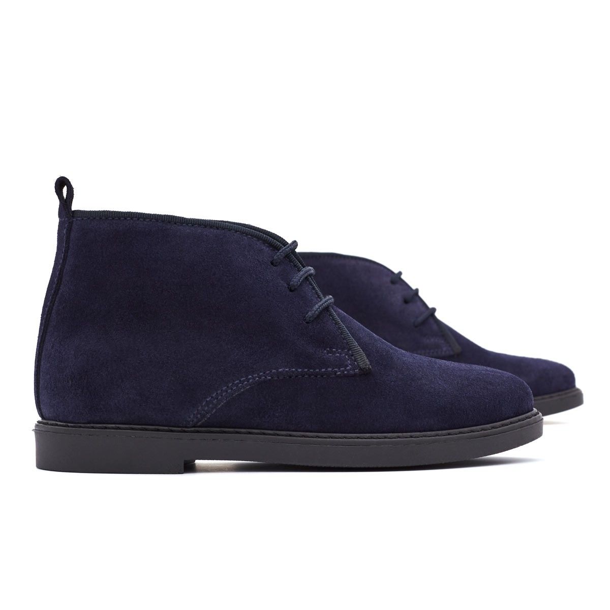 Botas Niño Piel Azul Marino