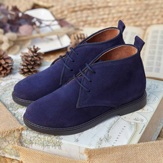Botas Niño Piel Azul Marino