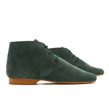 Botines Piel Serraje Verde