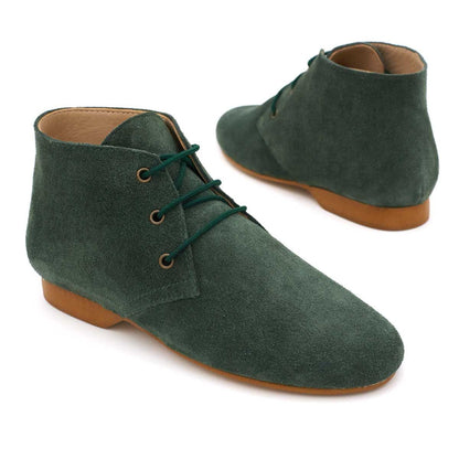 Botines Piel Serraje Verde