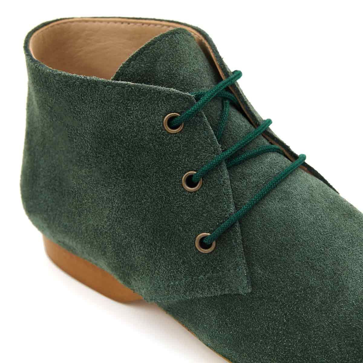 Botines Piel Serraje Verde