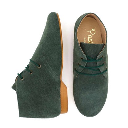 Botines Piel Serraje Verde