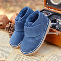 Blue Suede Desert Boots with Velcro Strap