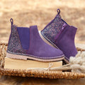 Purple Suede and Glitter Girls' Boots