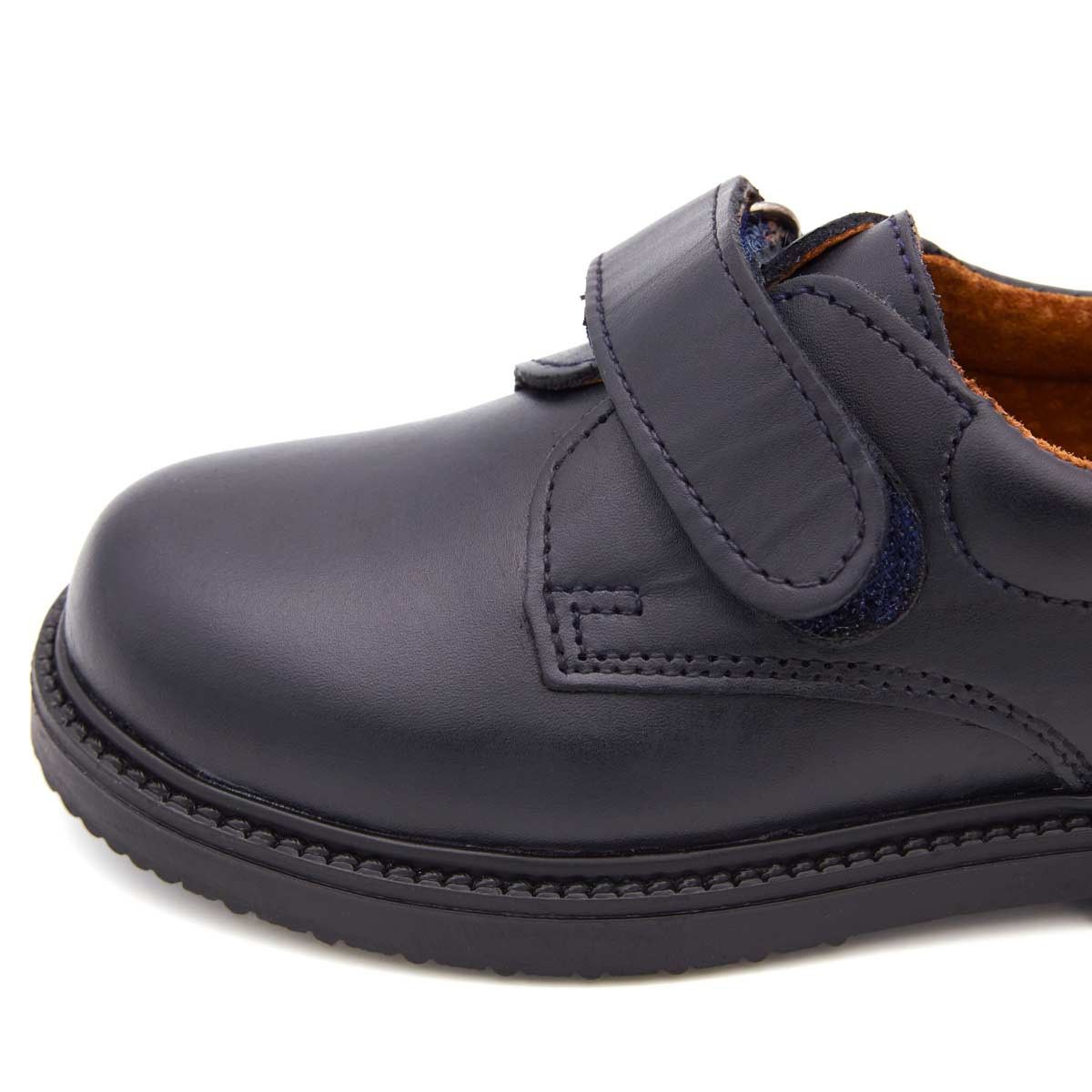 Zapato Colegial Piel Azul Marino