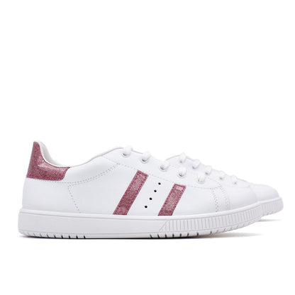 Zapatillas Blancas Rayas Oro Rosa Titanitos