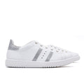 Zapatillas Blancas Rayas Plata Titanitos