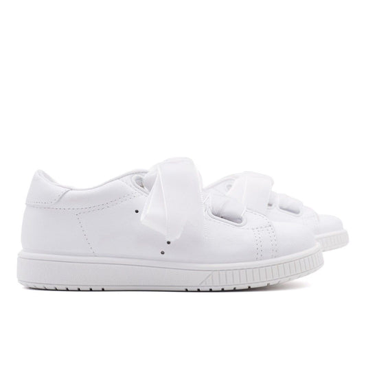 Zapatillas Blancas Lazo Terciopelo Titanitos