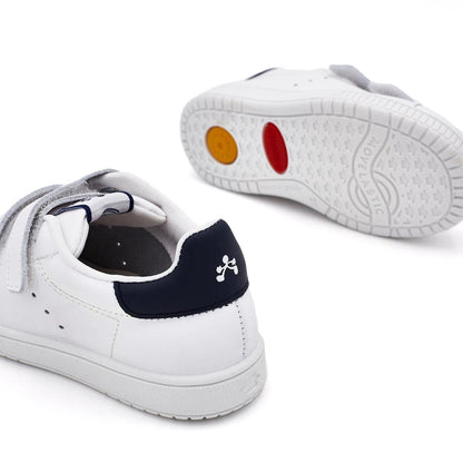 Zapatillas Blancas y Marino Tira Adherente Titanitos