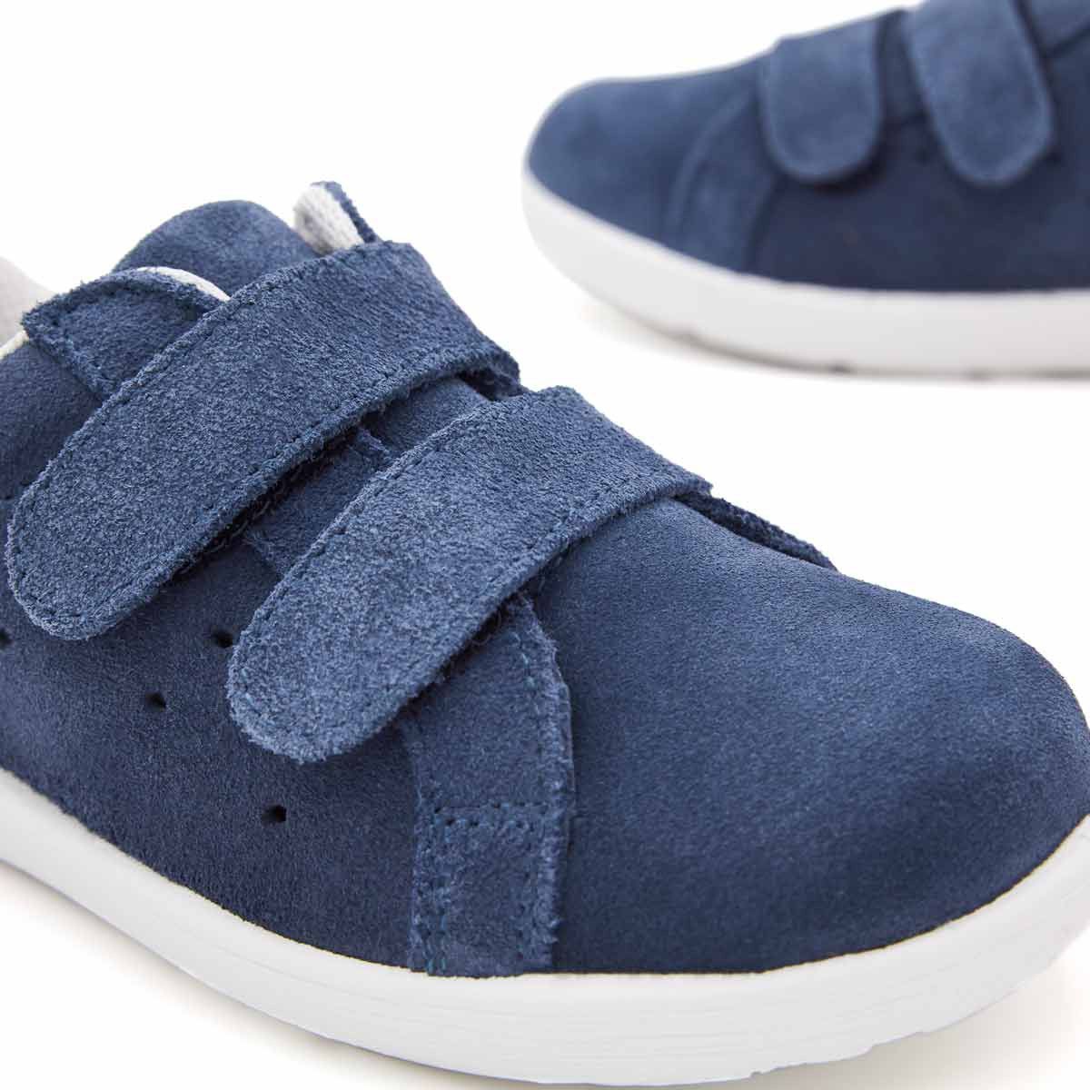 Zapatilla Serraje Azul Tira Adherente
