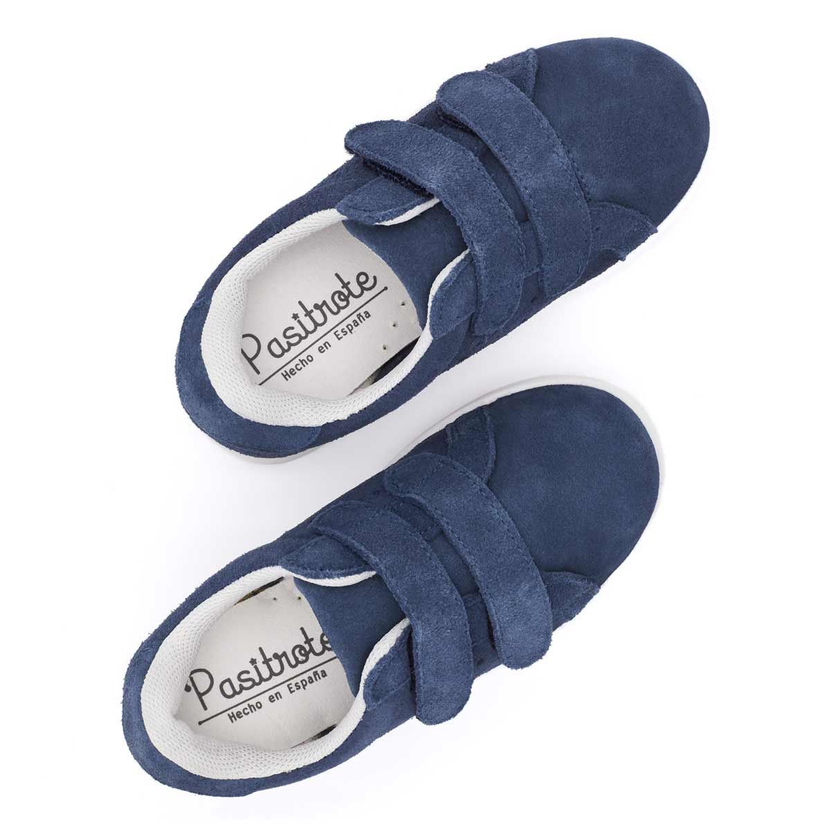 Zapatilla Serraje Azul Tira Adherente