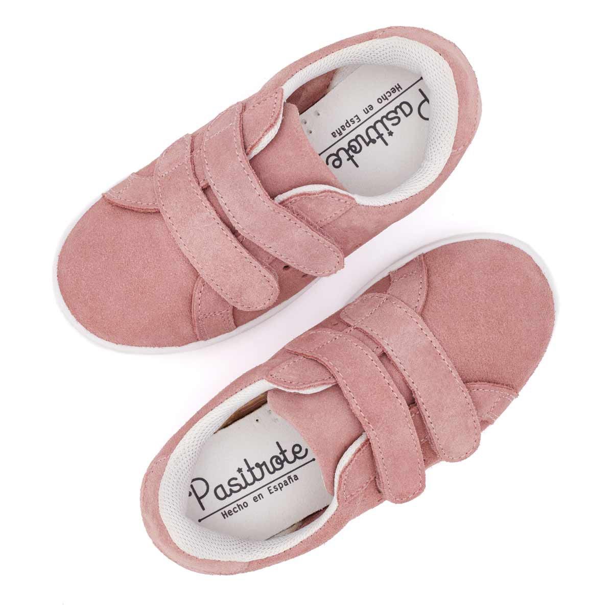 Zapatilla Serraje Rosa Tira Adherente