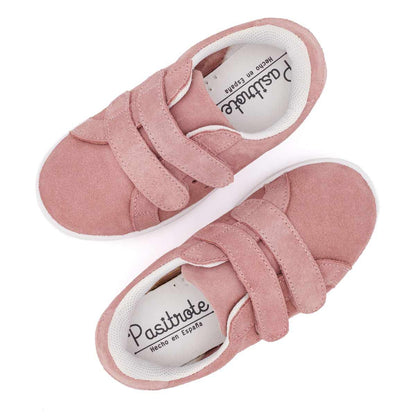 Zapatilla Serraje Rosa Tira Adherente