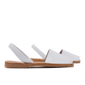 White Leather Menorquinas