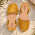 Mustard Nubuck Leather Menorquinas