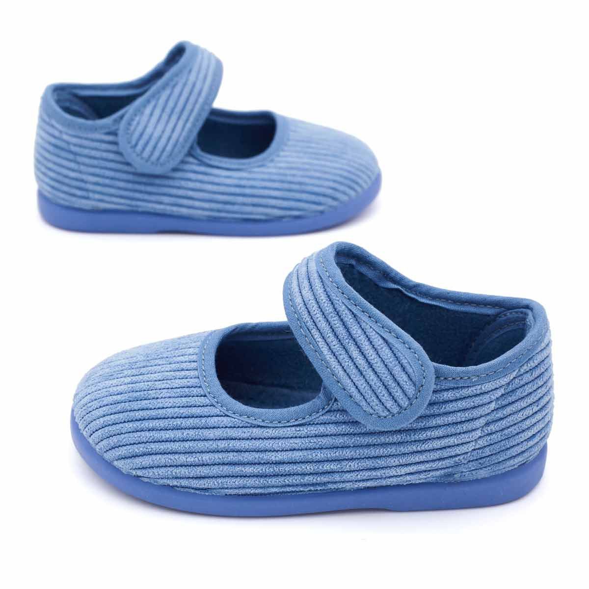 Merceditas Casa Tira Adherente Pana Azul