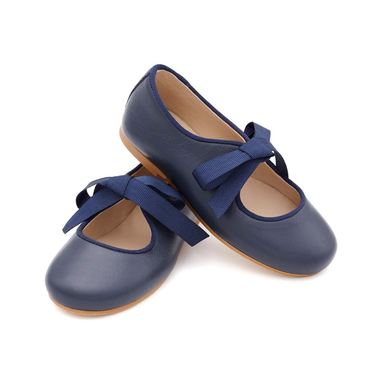 Merceditas Lazo Piel Azul Marino