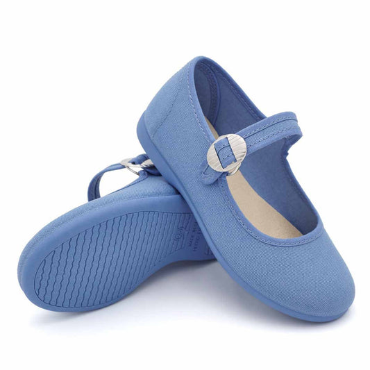 Merceditas Niña Hebilla Lona Jeans