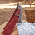 Grey Suede Mary Janes for Girls