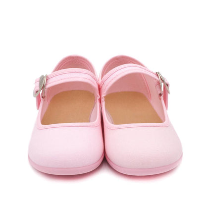 Merceditas Niña Hebilla Lona Rosa