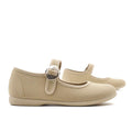 Merceditas Niña Hebilla Lona Beige