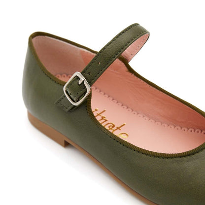 Merceditas Niña Piel Kaki