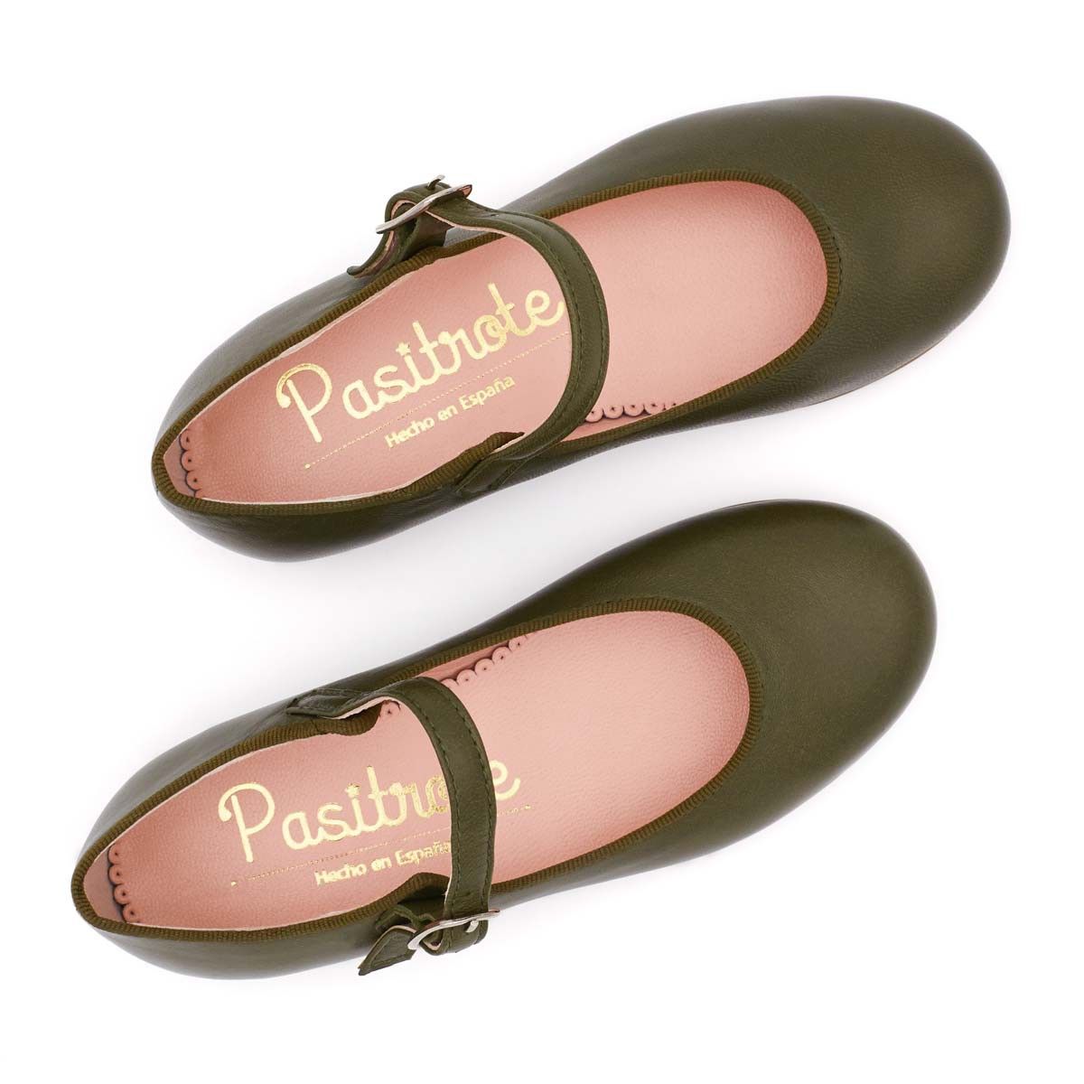 Merceditas Niña Piel Kaki