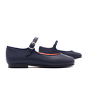 Girls' Navy Leather Mary Janes
