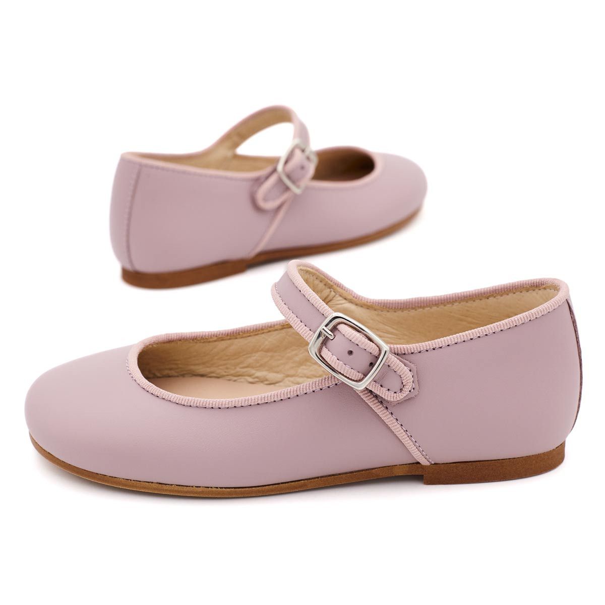 Merceditas Niña Piel Rosa Palo