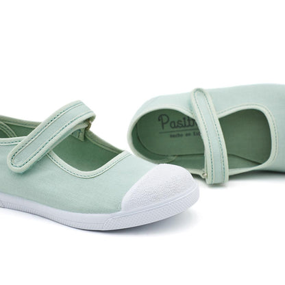Merceditas Niña Puntera Lona Salvia