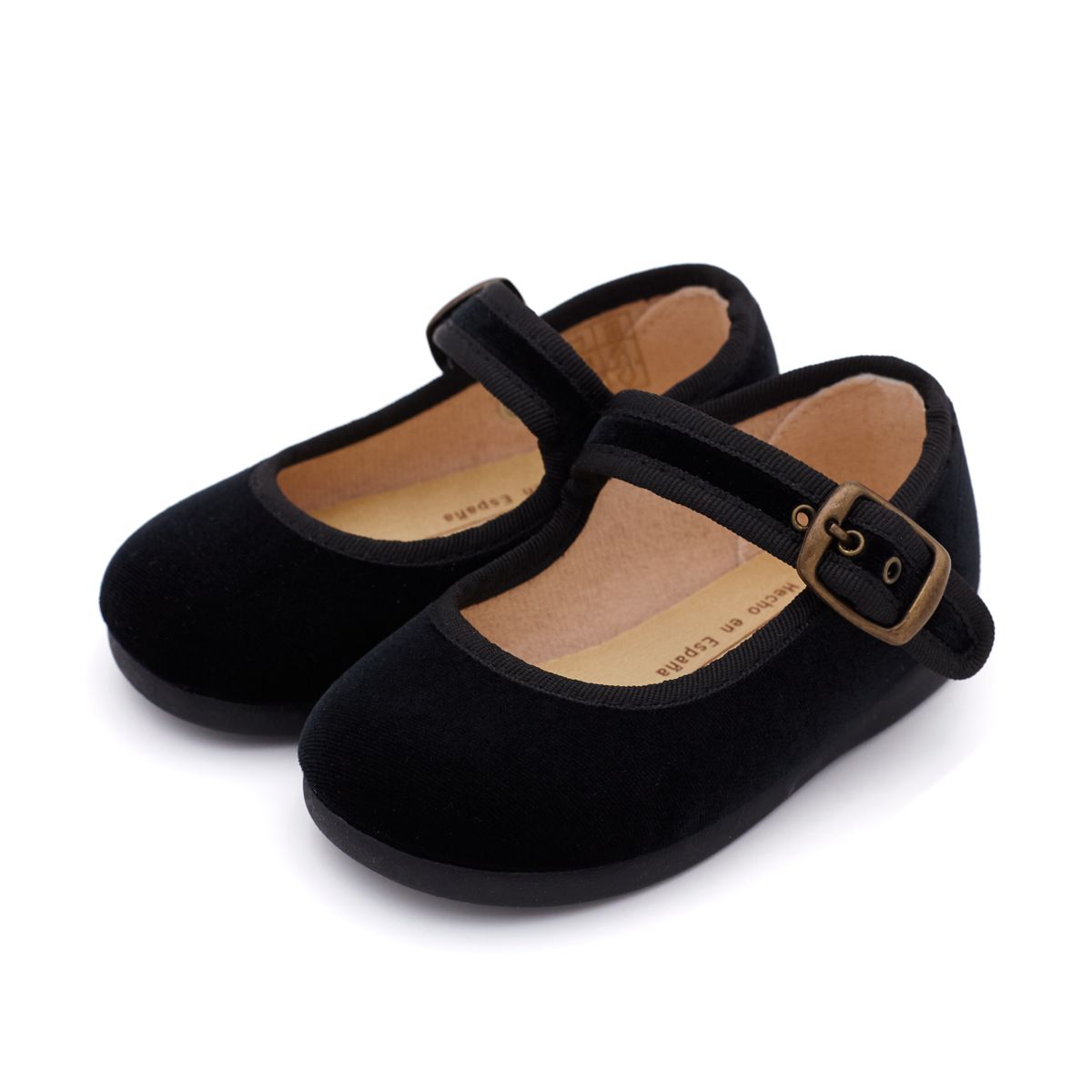 Merceditas Bebé Terciopelo Negro