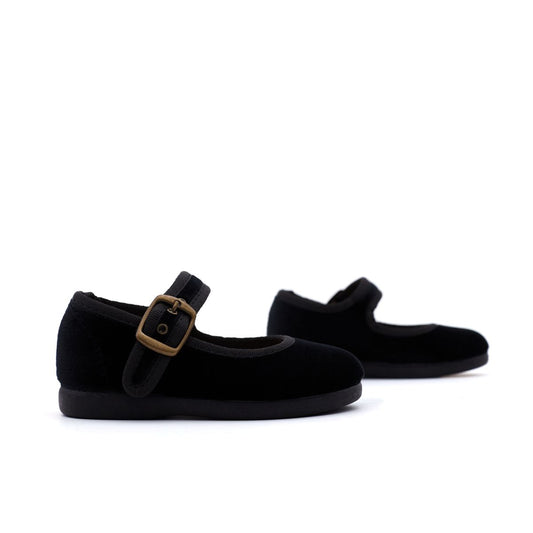 Merceditas Bebé Terciopelo Negro