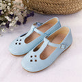 Merceditas Piel Rombos Azul Celeste