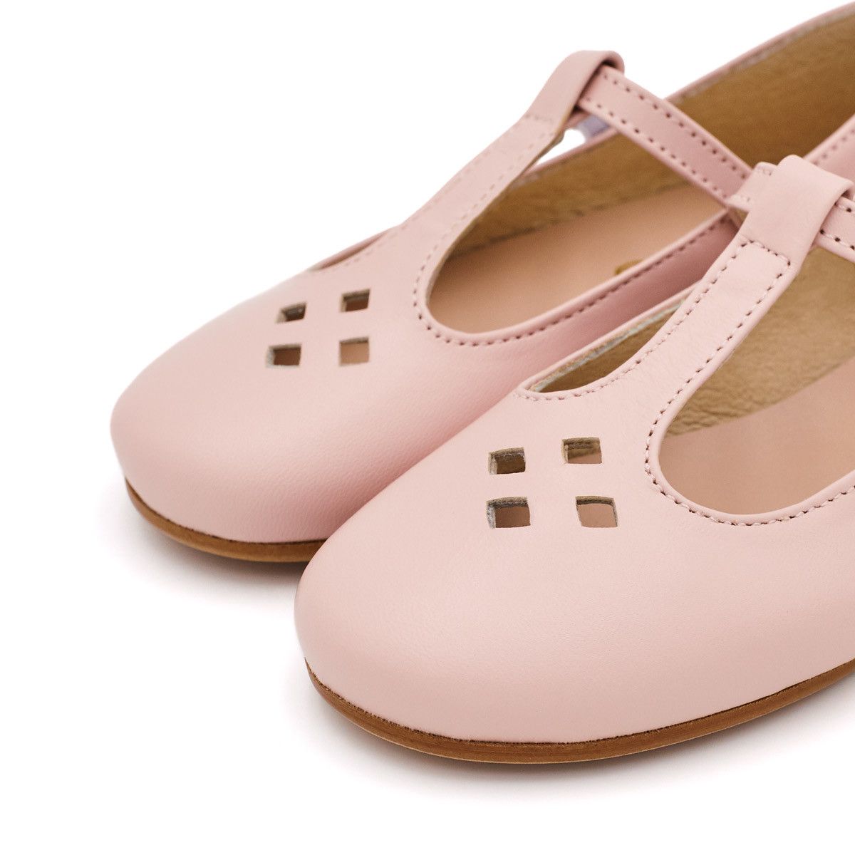 Merceditas Piel Rombos Rosa