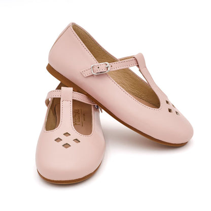 Merceditas Piel Rombos Rosa