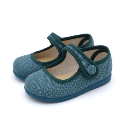 Merceditas Bebé Lino Verde