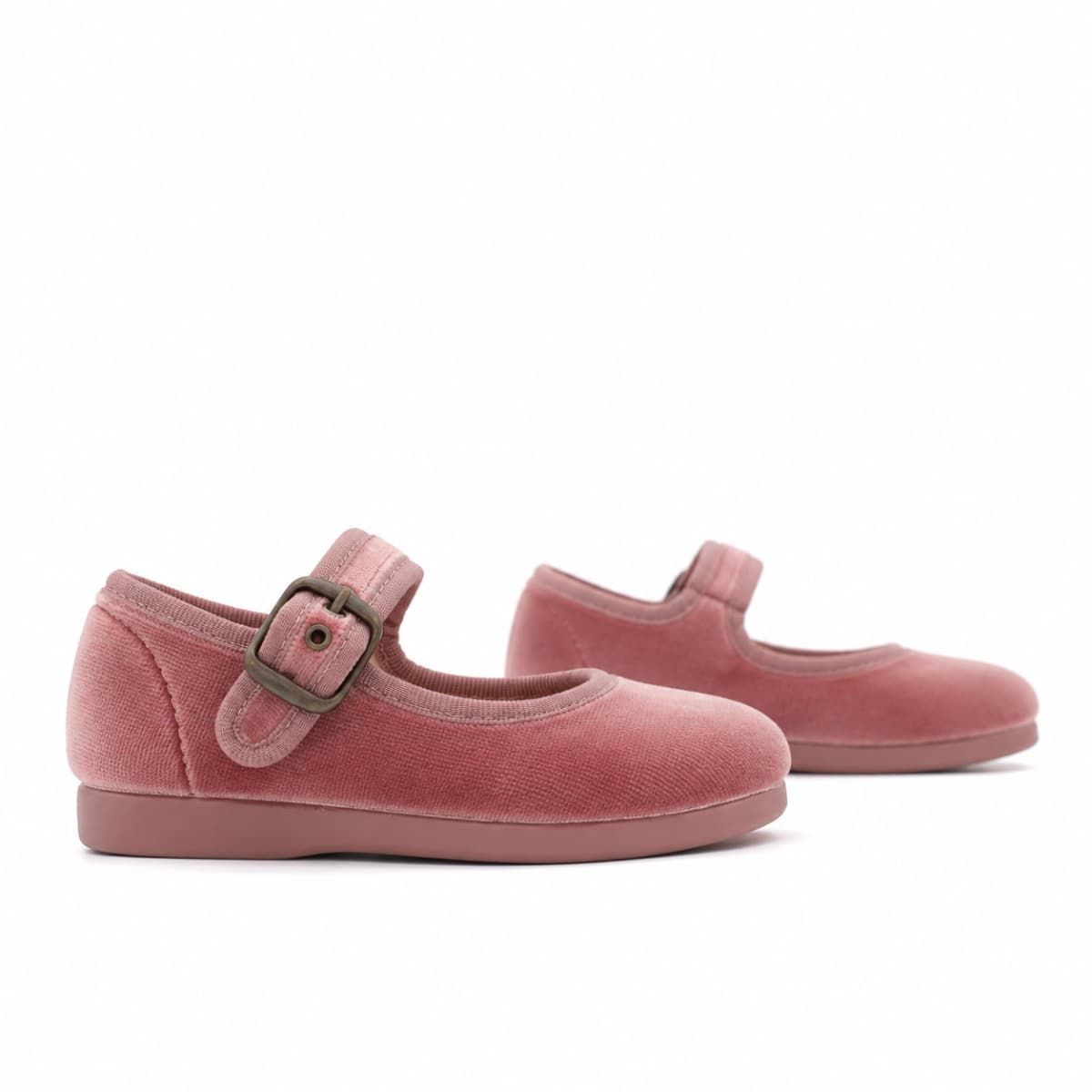 Merceditas Bebé Terciopelo Rosa