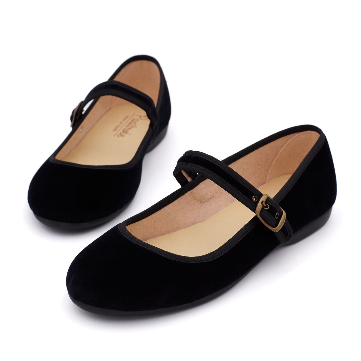 Merceditas Mujer Terciopelo Negro