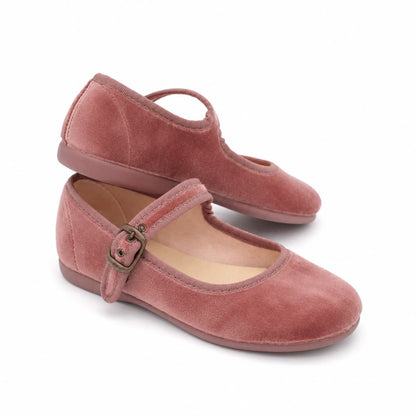 Merceditas Niña Terciopelo Rosa