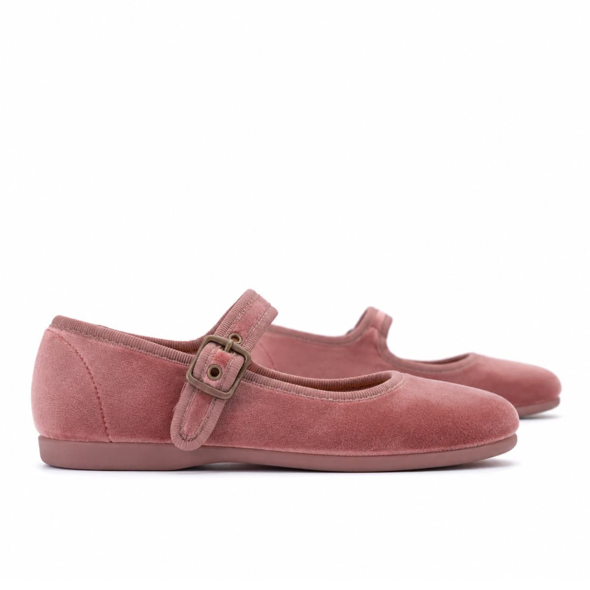 Merceditas Niña Terciopelo Rosa