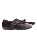 Grey Velvet Mary Janes for Girls