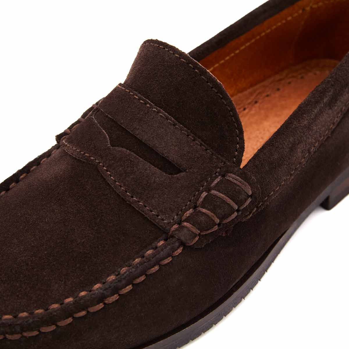 Mocasines Antifaz Serraje Marrón