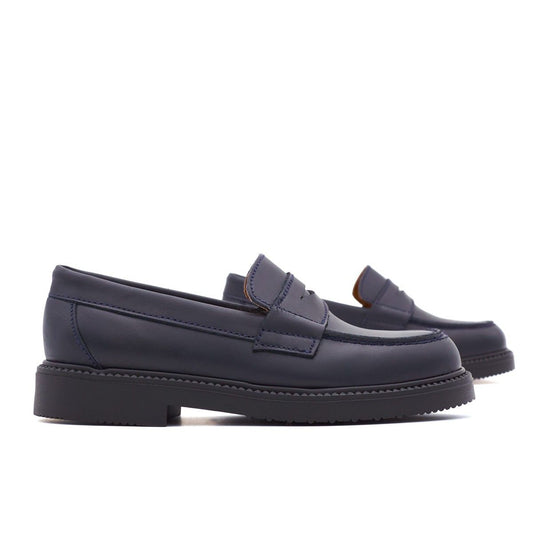 Mocasines Colegiales Piel Marino