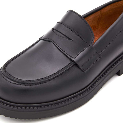 Mocasines Colegiales Piel Negro