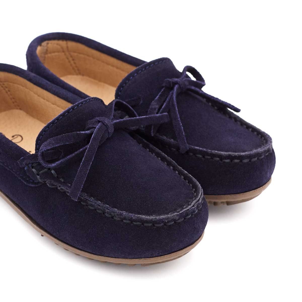Mocasines Cordón Serraje Azul Marino