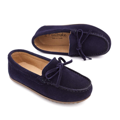 Mocasines Cordón Serraje Azul Marino