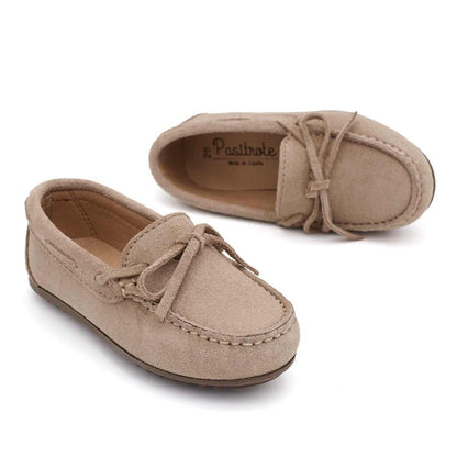 Mocasines Cordón Serraje Piedra