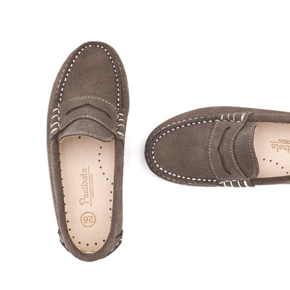 Mocasines Antifaz Serraje Topo