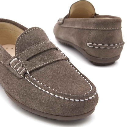 Mocasines Antifaz Serraje Topo